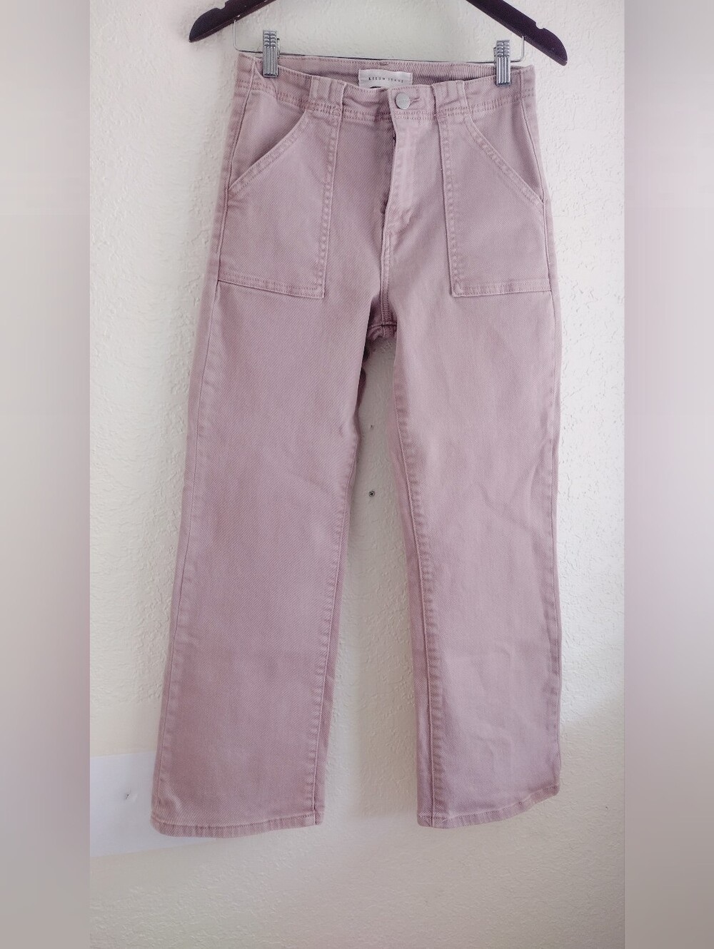 Risen Jeans High-Rise Wide-Leg Jeans in Dusty Rose - Picture 3 of 6